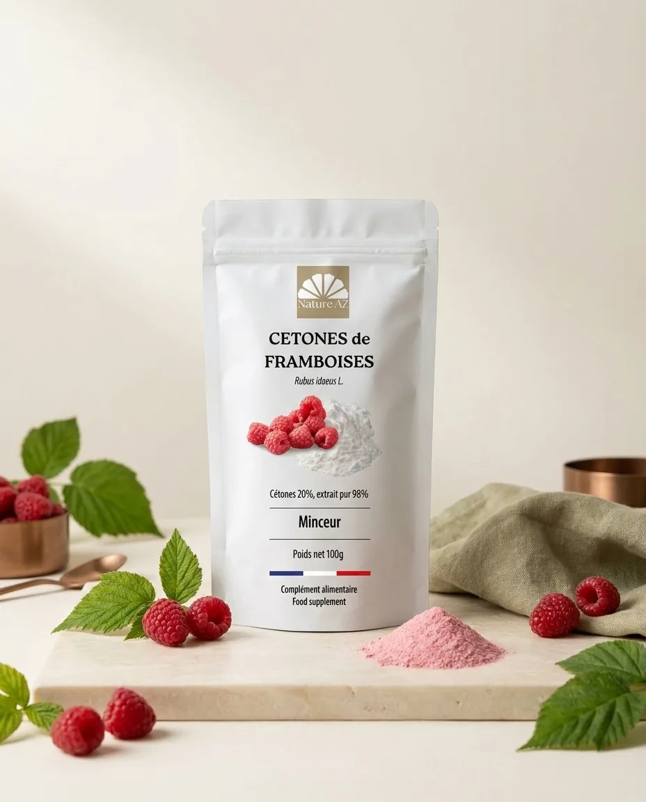 Cétones de framboises en poudre