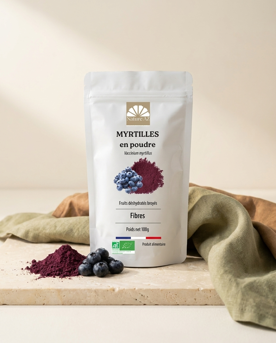 myrtilles en poudre